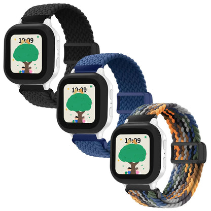 SimpleThings Braided Bands Compatible with Gabb Watch 3e 3 2 1/Gizmo Watch 3 2 1/SyncUP Kids Watch & Cosmo JrTrack 3/2 SE/2/JrTrack, 3Pack Solo Loop Stretchy Bands with Adjustable Easy Buckle for Kids Boys Girls HejK.com