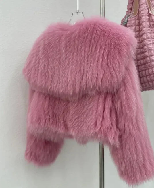 Women's Fur Young Coat Lapel WEM Support (www.WEM.support)