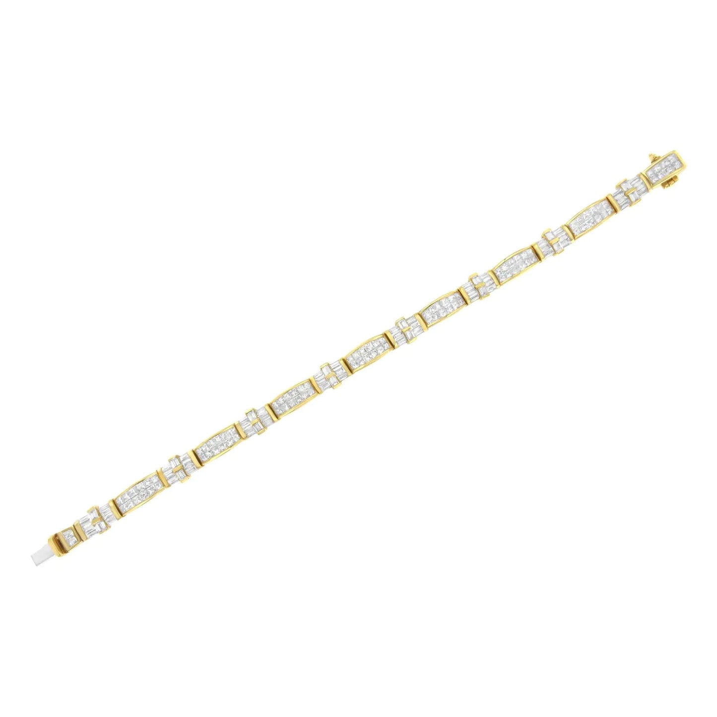 14K Yellow Gold Multi--Cut Diamond Ties of Love Eternity Bracelet(11.25 cttw,G-H Color,VS1-VS2 Clarity) WEM Support (www.WEM.support)