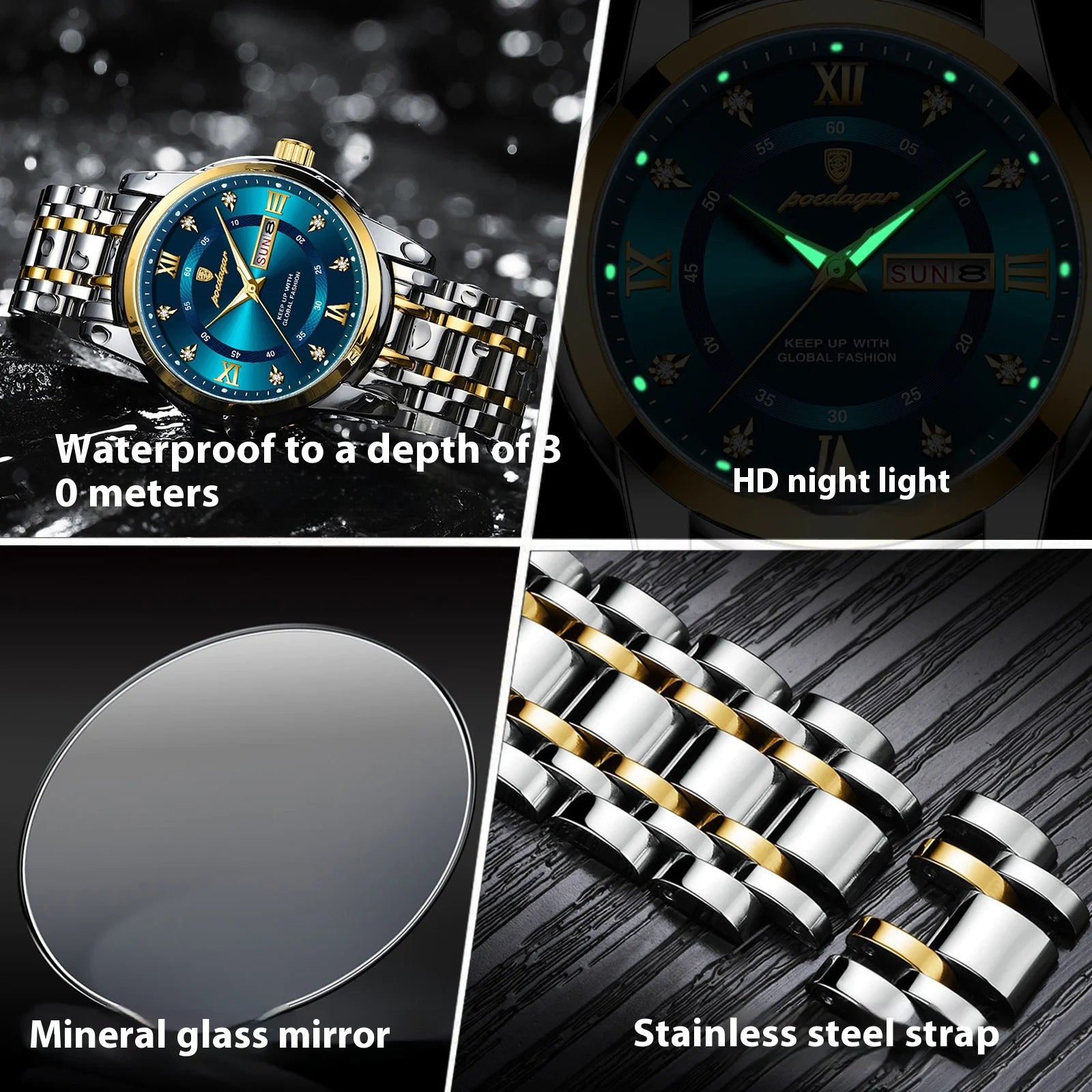 Waterproof Luminous Men's Watch WEM Support (www.WEM.support)