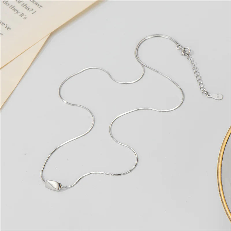 Geometric Snake Bone Necklace HejK.com