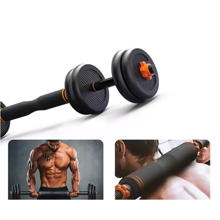 Men's Fitness Equipment Rubberized Dumbbell Household Kettlebell Removable Barbell WEM Support (www.WEM.support)