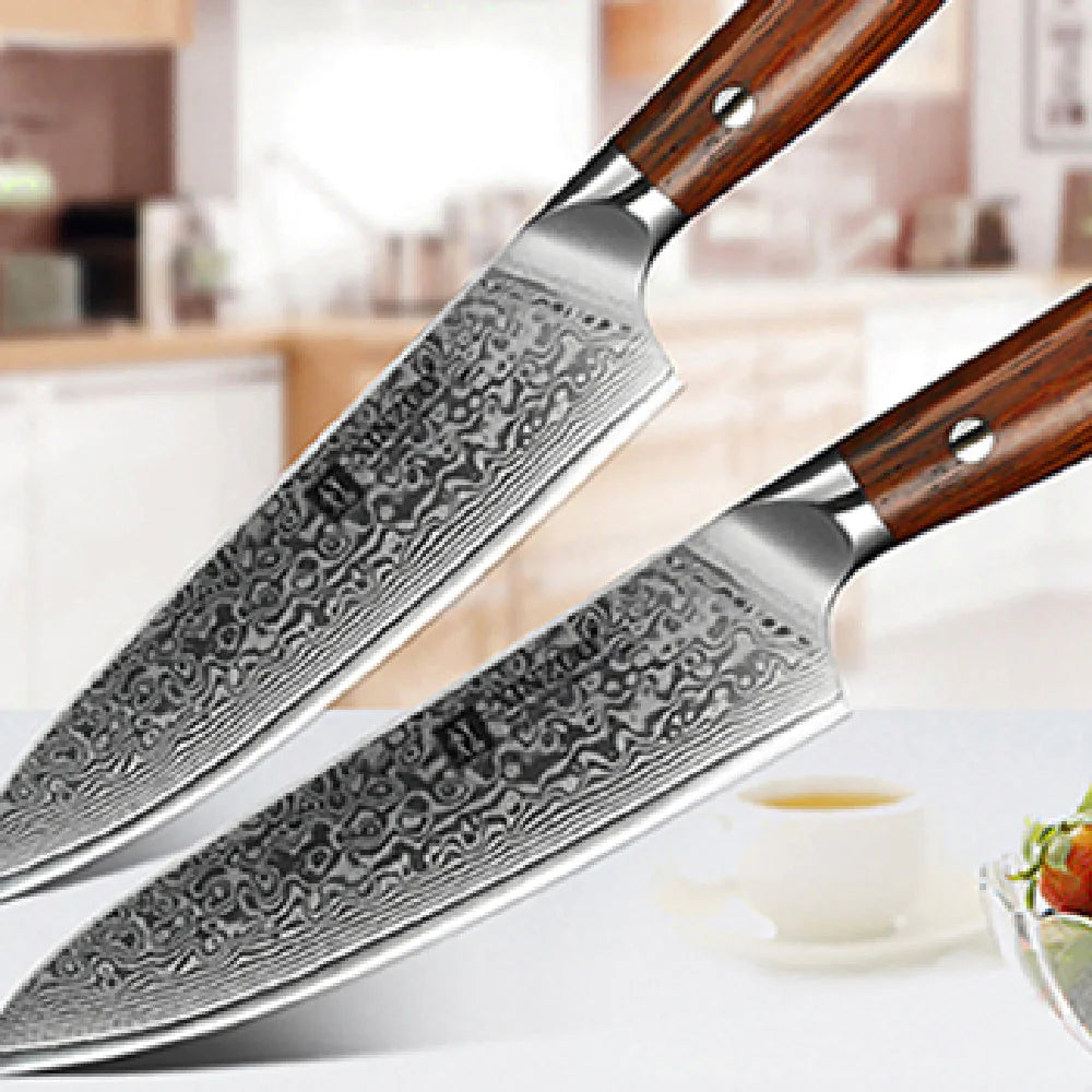 Universalkniv i damaskusstål-Damascus Steel Universal Knife WEM Support (www.WEM.support)