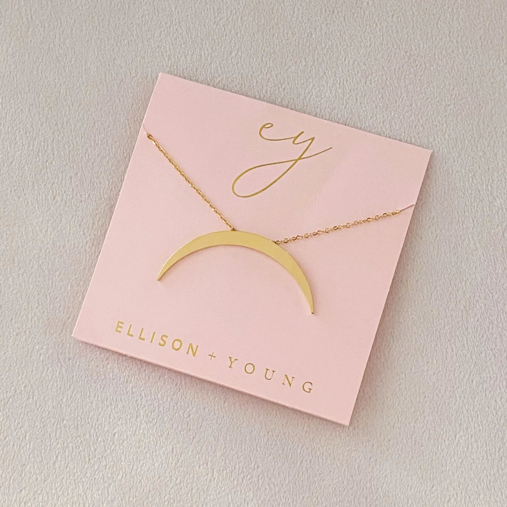 Glam Boho Crescent Necklace WEM Support (www.WEM.support)