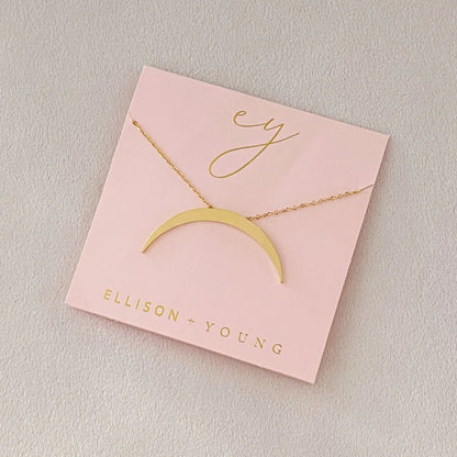 Glam Boho Crescent Necklace WEM Support (www.WEM.support)