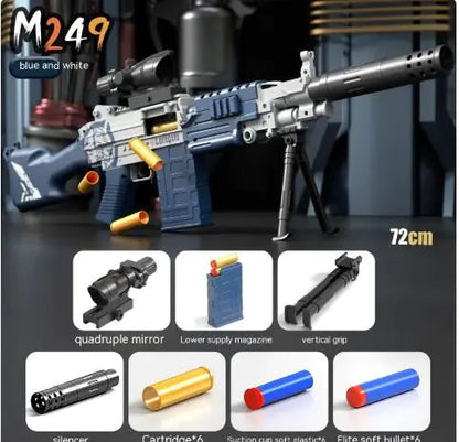 M249 Manual Soft Bullet Gun Toy WEM Support (www.WEM.support)