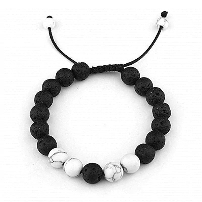 Adjustable Lava Rock Stone Bracelet WEM Support (www.WEM.support)