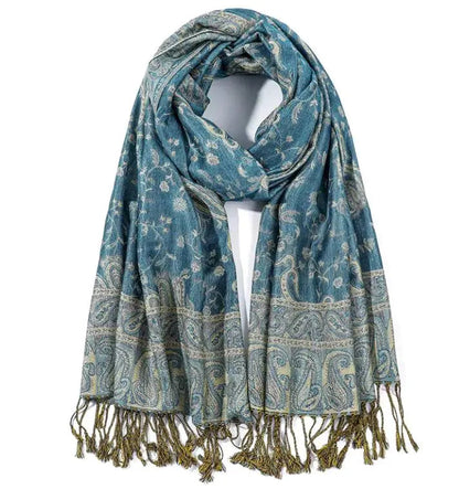 Cashmere Shawl Women's Printed Warm Scarf WEM Support (www.WEM.support)