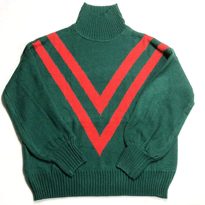 Turtleneck Long Sleeve Loose Retro Women's Sweater WEM Support (www.WEM.support)