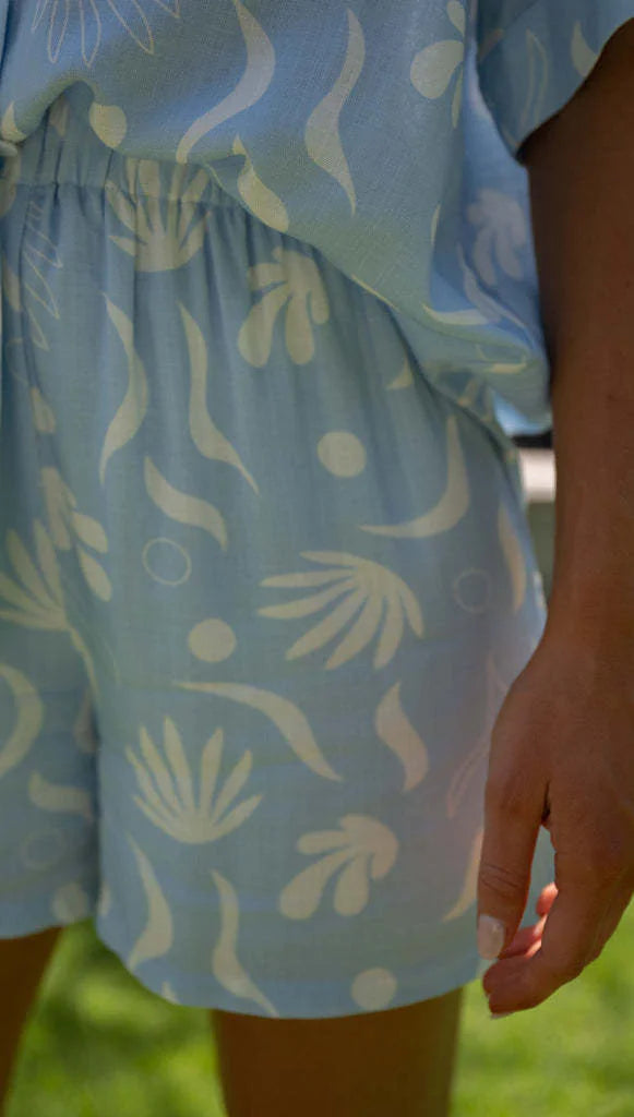 Polo Print Medium Sleeve Top And Shorts Fashion Suit WEM Support (www.WEM.support)