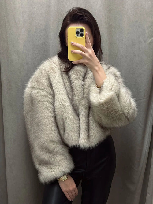 Fur Coat Short Tokas Fur Casual Women's Clothing WEM Support (www.WEM.support)