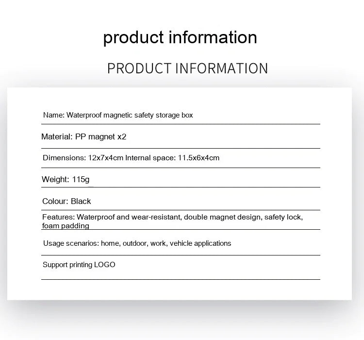 Magnetic Storage Box WEM Support (www.WEM.support)