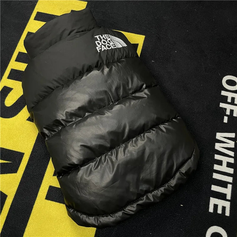 Puppy Warm Black Down Vest Jacket WEM Support (www.WEM.support)