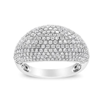 14K White Gold 1 3/4 Cttw Round-Cut Diamond Cluster Band Ring (G-H Color, SI1-SI2 Clarity) WEM Support (www.WEM.support)