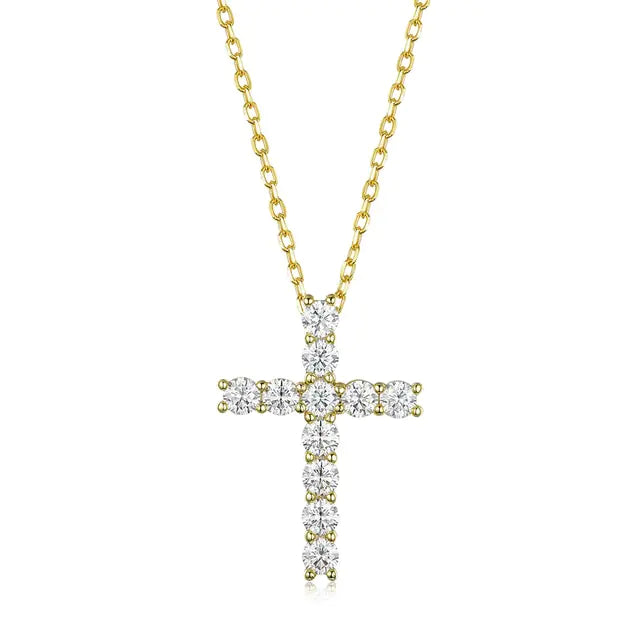 Moissanite Cross Pendants For Women WEM Support (www.WEM.support)