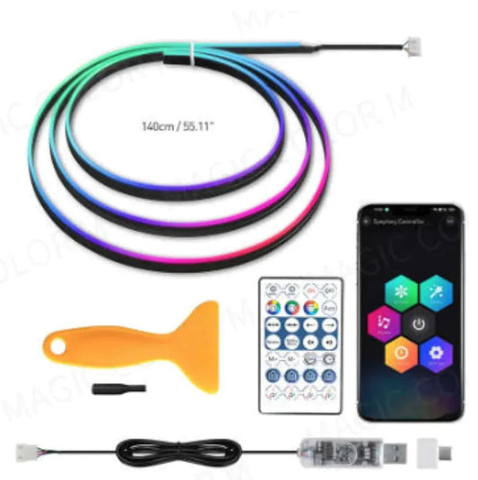 Luz Ambiente Musical USB Para Carro WEM Support (www.WEM.support)