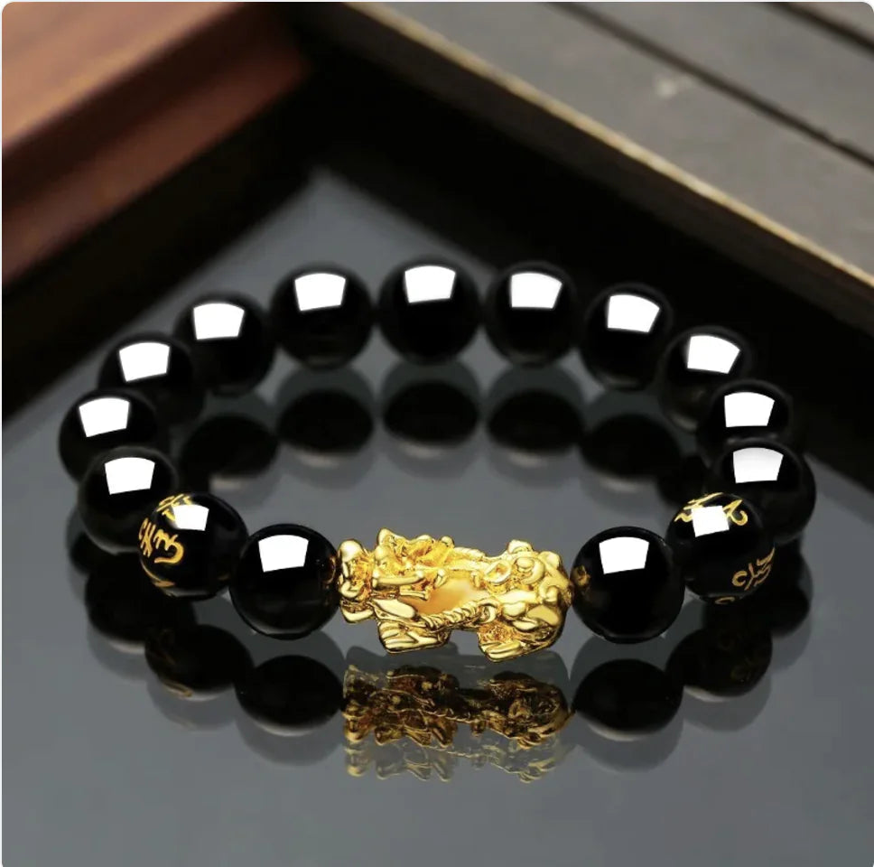 Vietnam Sand Gold Obsidian Bracelet for Men and Women WEM Support (www.WEM.support)