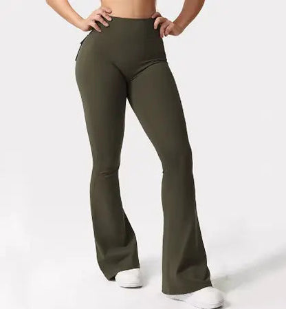Wide Leg High Stretch Yoga Leggings WEM Support (www.WEM.support)