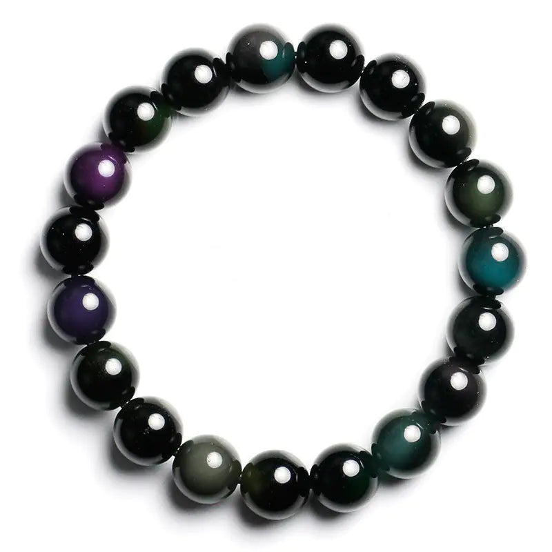 Rainbow Eye Obsidian PI Xiu Couples Bracelet