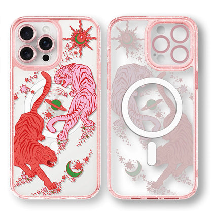 Compatible for iPhone 13 Pro Max Case Cute Aesthetic - Glitter Pink Phone Case with Camera Protector - Girly Strawberry Pattern Print Cover Design for Woman Girl 6.7"