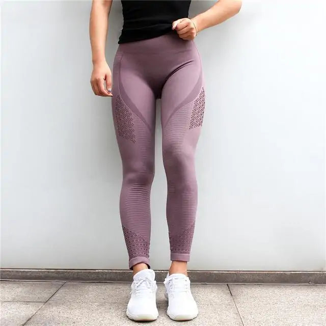 Nahtlose Mesh Flex Bauch Push-Up Leggings WEM Support (www.WEM.support)