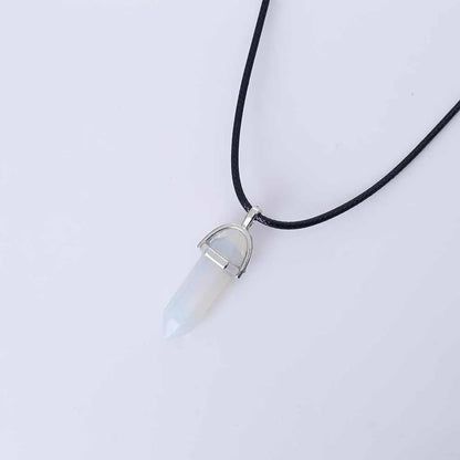 Hexagonal Column Quartz Necklaces Pendant WEM Support (www.WEM.support)