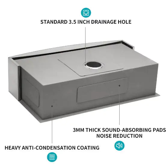 Stainless Steel Apron Front Farmhouse Kitchen Sink-Prohibited For Sale On Amazon WEM Support (www.WEM.support)