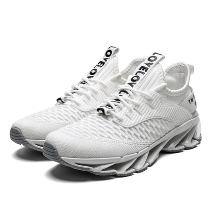 All-match Knife-edge Knit White Shoes WEM Support (www.WEM.support)