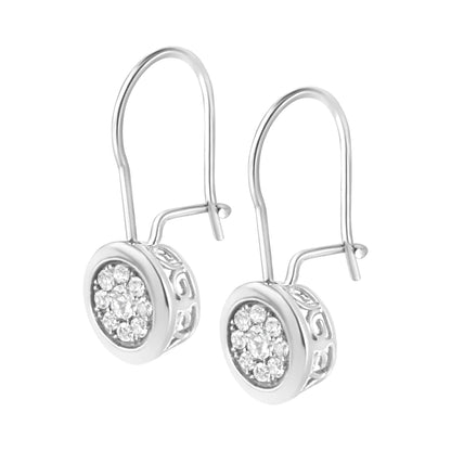.925 Sterling Silver 5/8 cttw Lab Grown Diamond Cluster Earring (F-G Color, VS2-SI1 Clarity) WEM Support (www.WEM.support)