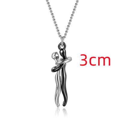 Couple Hugging Pendant Necklace for Women WEM Support (www.WEM.support)