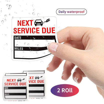 300 Oil Change Service Reminder Stickers Clear Window Lite Sticker Pack 2"x2" US WEM Support (www.WEM.support)