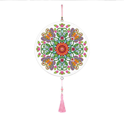 Butterfly Diamond Painting Pendant with Tassel Design