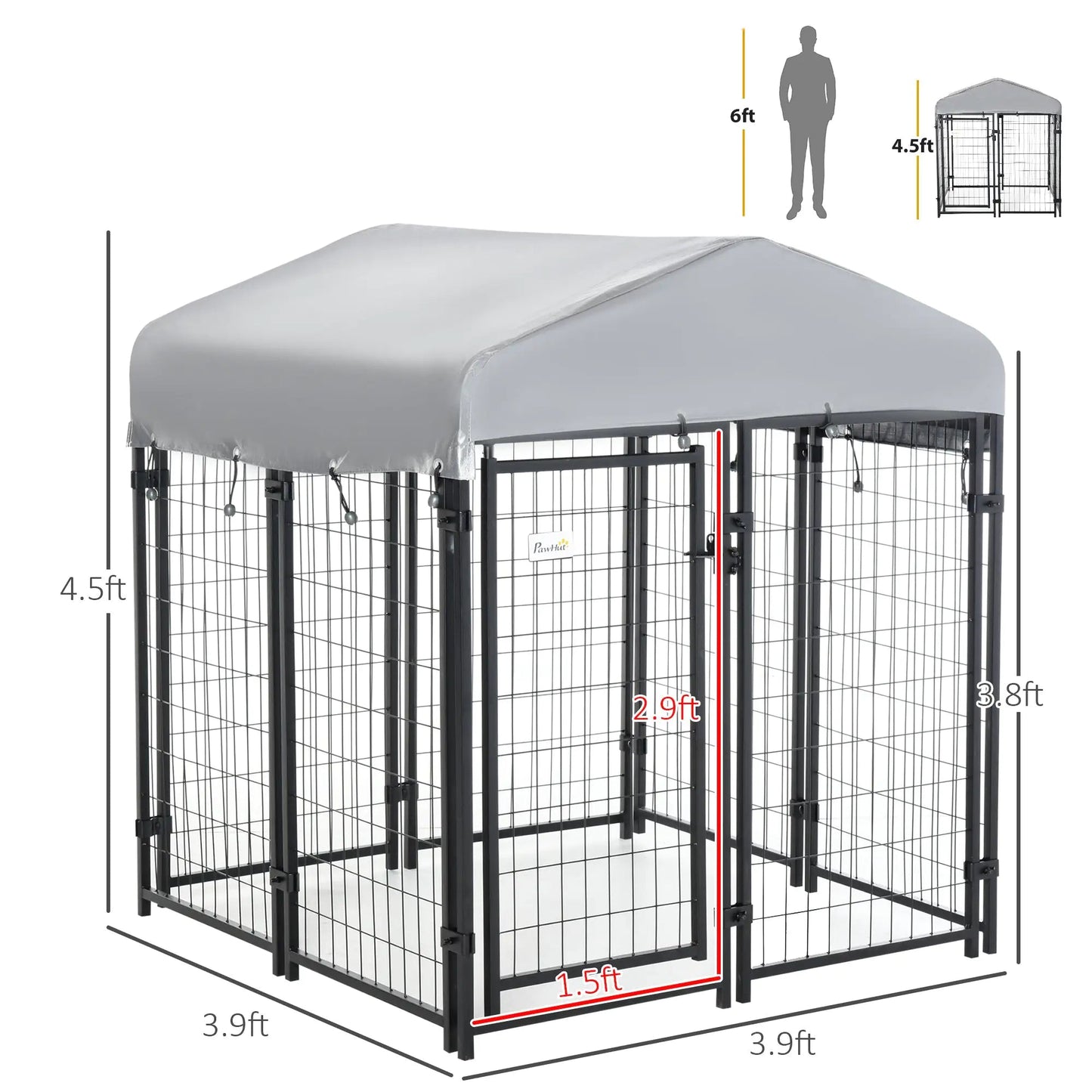The Dog Playpen Has A Lockable Door And A Waterproof Canopy For Small And Medium-sized Dogs WEM Support (www.WEM.support)