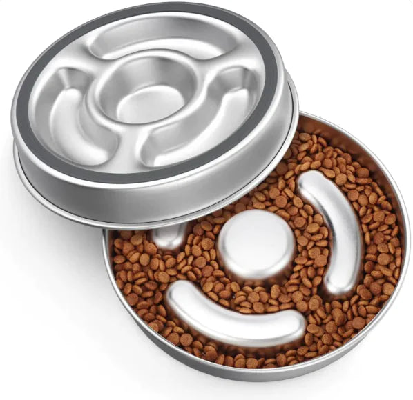 Stainless Steel Pet Slow Feeder WEM Support (www.WEM.support)