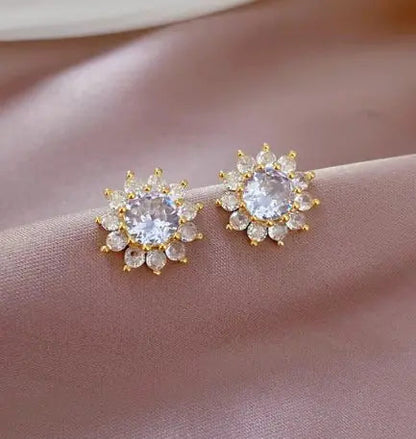 Crystal Sunflower Necklace/Earrings WEM Support (www.WEM.support)