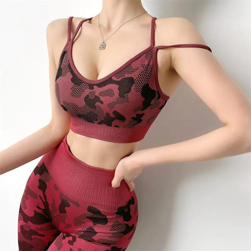 High-Waist Camouflage Seamless Hip-Lifting Fitness Pants HejK.com Marketplace LLC