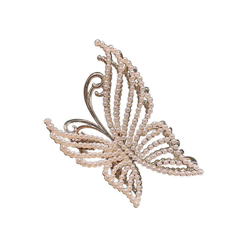 Pearl Butterfly Hair Clip WEM Support (www.WEM.support)