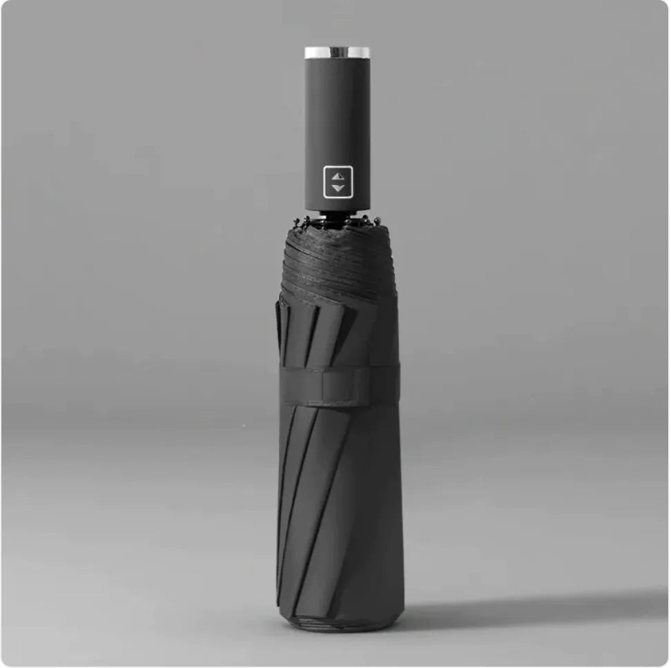 Black Folding Automatic Umbrella – UV Protection