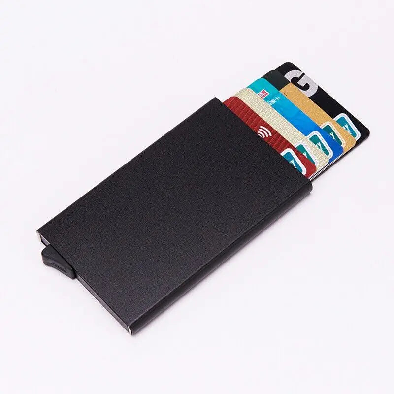 Mens RFID Blocking Slim Money Clip Carbon Fiber Wallet ID Credit Card Holder New WEM Support (www.WEM.support)