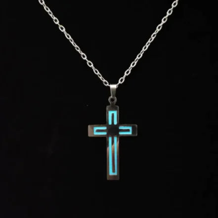 Luminous Stainless Steel Cross Necklace HejK.com Marketplace LLC