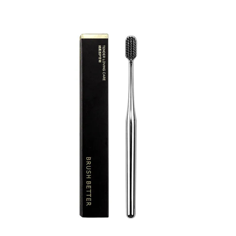 Gold-Plated Soft-Bristle Toothbrush WEM Support (www.WEM.support)
