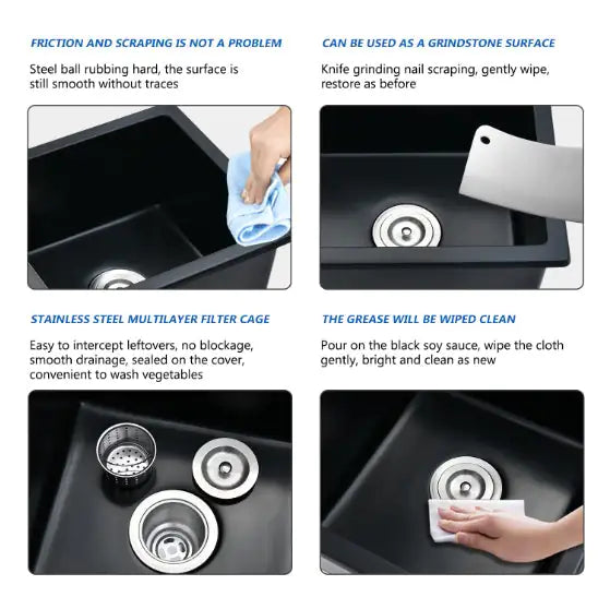 Table Sink With Basket Filter WEM Support (www.WEM.support)