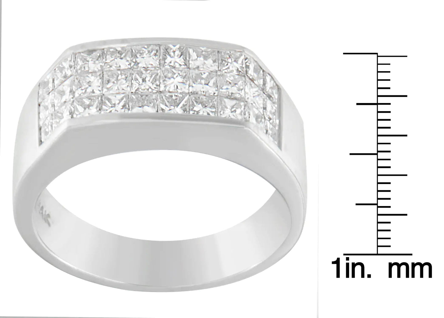 Men's 14k White Gold 2 1/2 ct TDW Diamond Cluster Ring (G-H, VS1-VS2) WEM Support (www.WEM.support)
