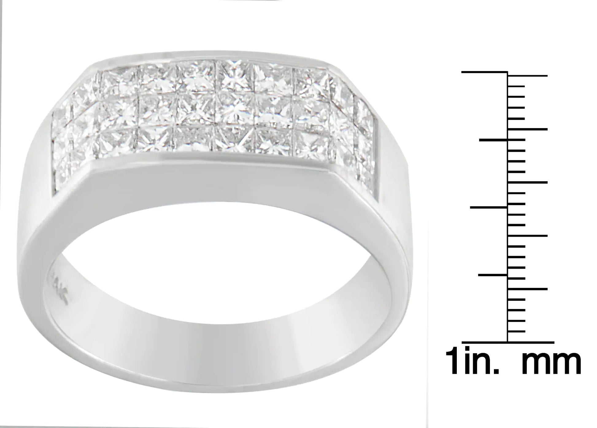 Men's 14k White Gold 2 1/2 ct TDW Diamond Cluster Ring (G-H, VS1-VS2) WEM Support (www.WEM.support)