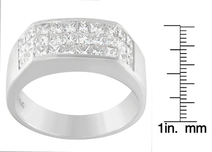 Men's 14k White Gold 2 1/2 ct TDW Diamond Cluster Ring (G-H, VS1-VS2) WEM Support (www.WEM.support)