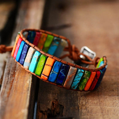 Leather Wrap Bracelet WEM Support (www.WEM.support)