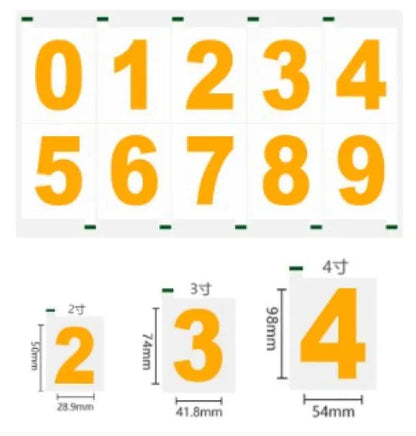 Heat-Resistant Reflective PVC Number Decals WEM Support (www.WEM.support)