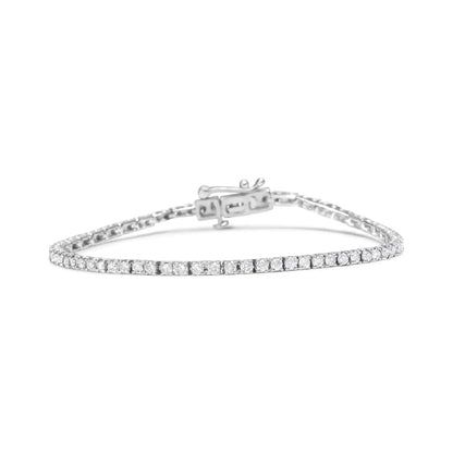 10K White Gold 2.0 Cttw Prong Set Round-Cut 7.25" Classic Lab Grown Diamond Tennis Bracelet (G-H Color, VS2-SI1 Clarity) WEM Support (www.WEM.support)