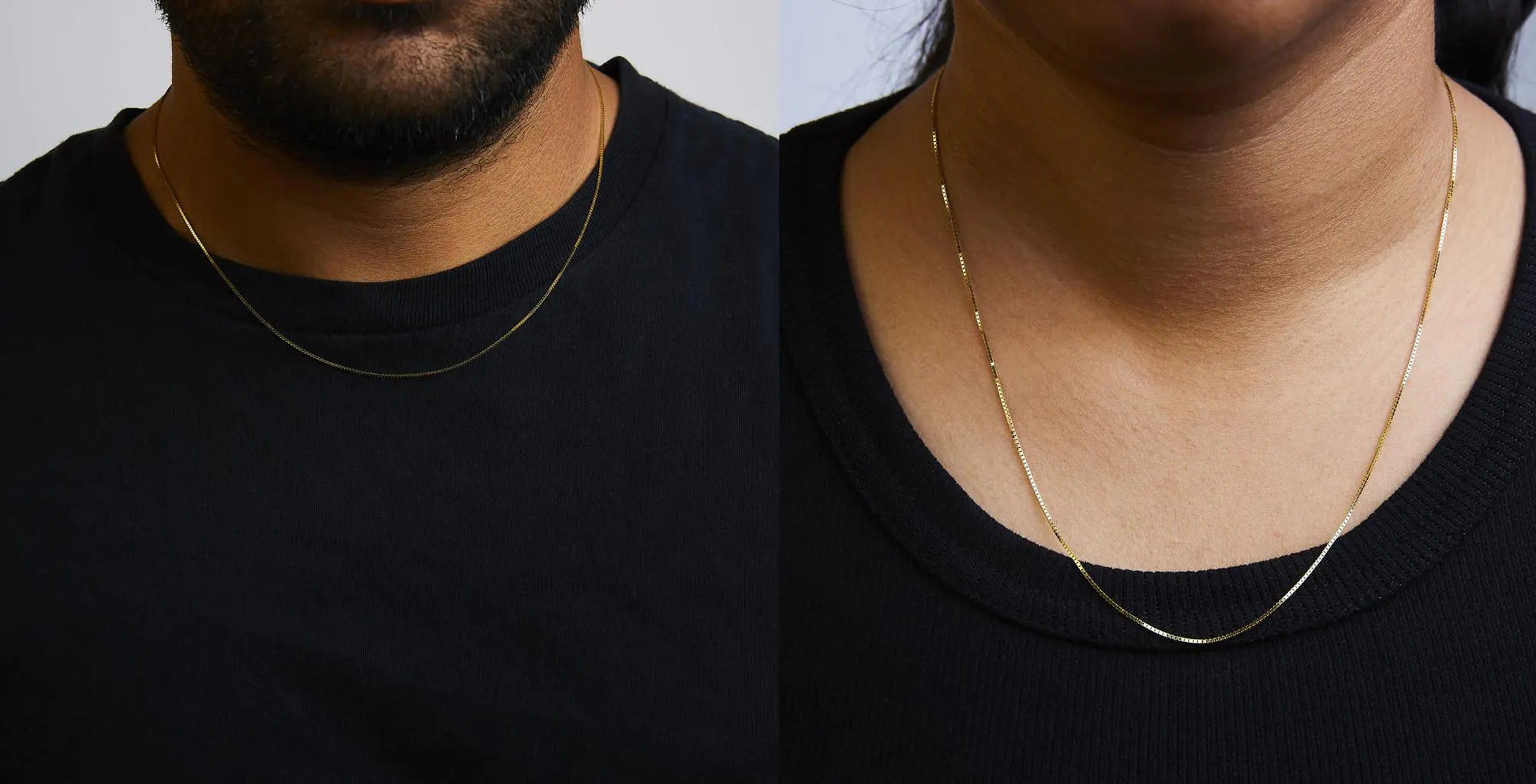 Unisex Solid 14K Gold 0.75mm Classic Box Chain Necklace WEM Support (www.WEM.support)