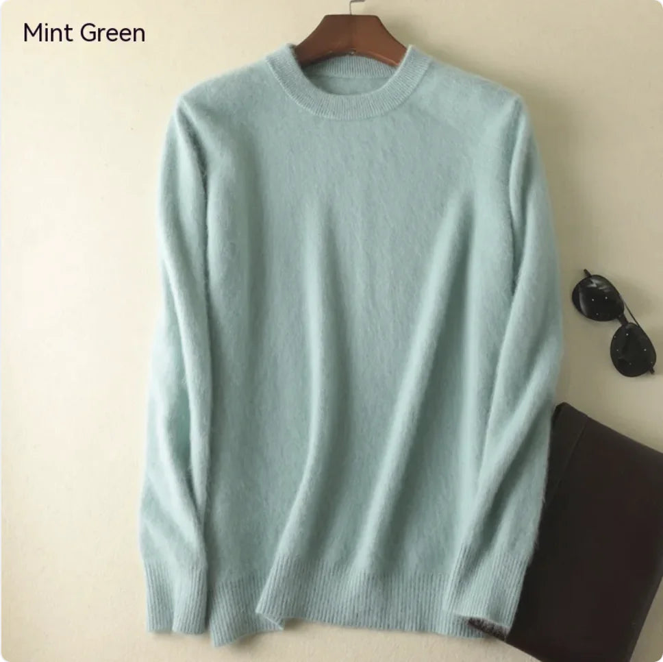Thick Cashmere Round Neck Sweater WEM Support (www.WEM.support)